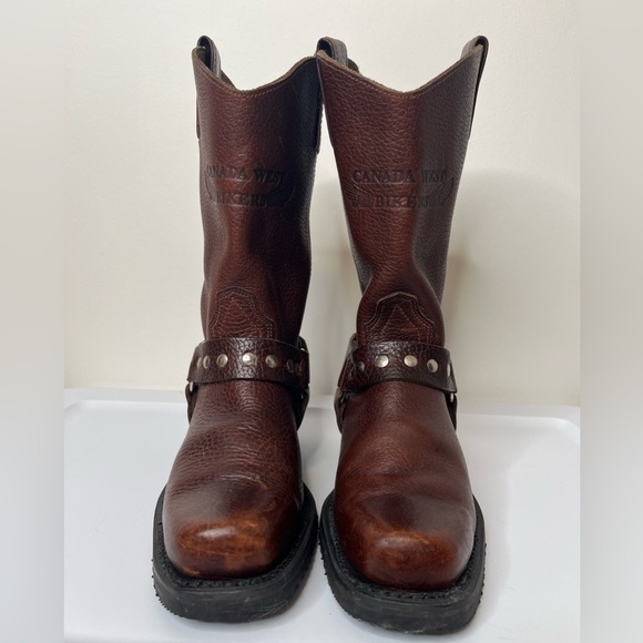 Brown Leather Heeled Boots - Picture 4 of 11